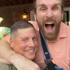 7 Powerful Acting Retreat Lessons for Actors 2 Two actors embrace in a hug after a wrap on-set during a creative retreat.