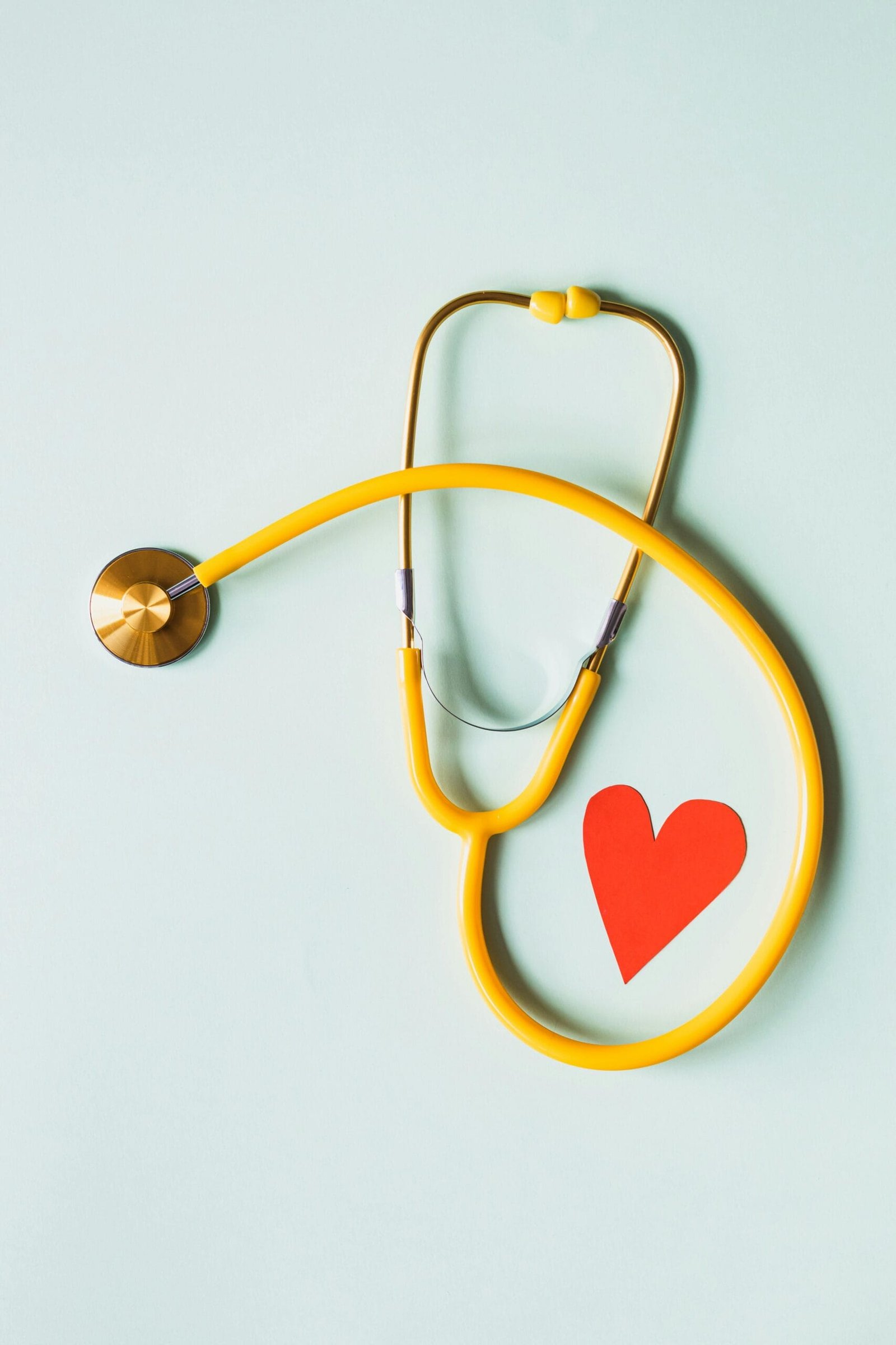 Yellow stethoscope representing medical voiceover services for healthcare and elearning projects