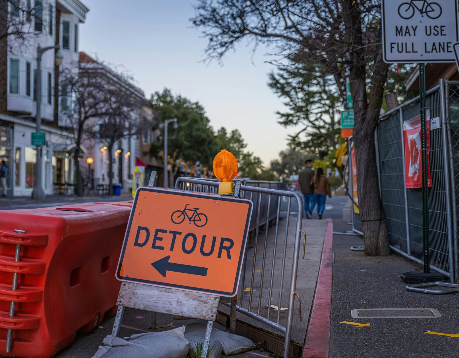 A road with a detour sign, symbolizing dealing with rejection as an actor and finding new paths in your career.