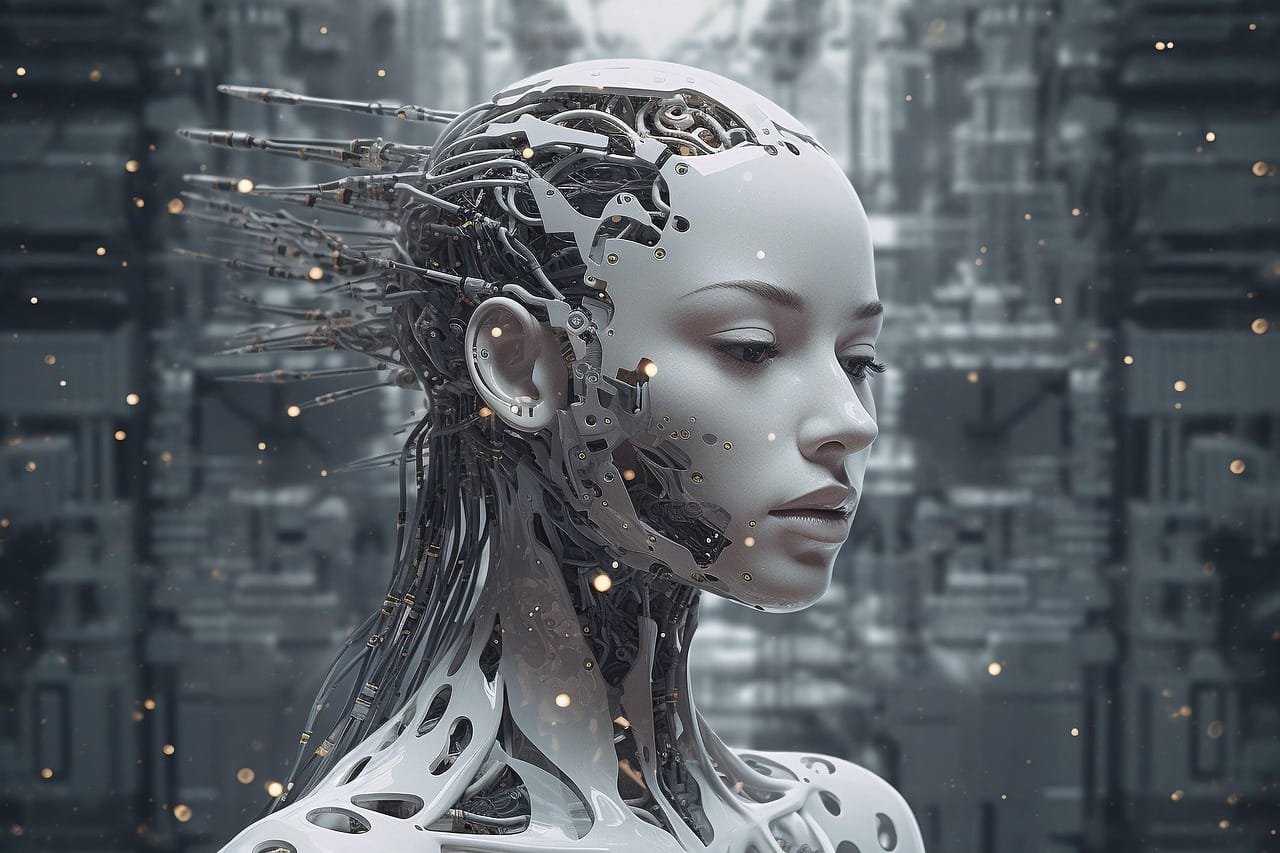The Rise of AI in Acting: A Wake-Up Call for Human Creators 2 A stylized AI-generated robot with human-like features, labeled "Tilly Norwood," representing a fictional AI actress.