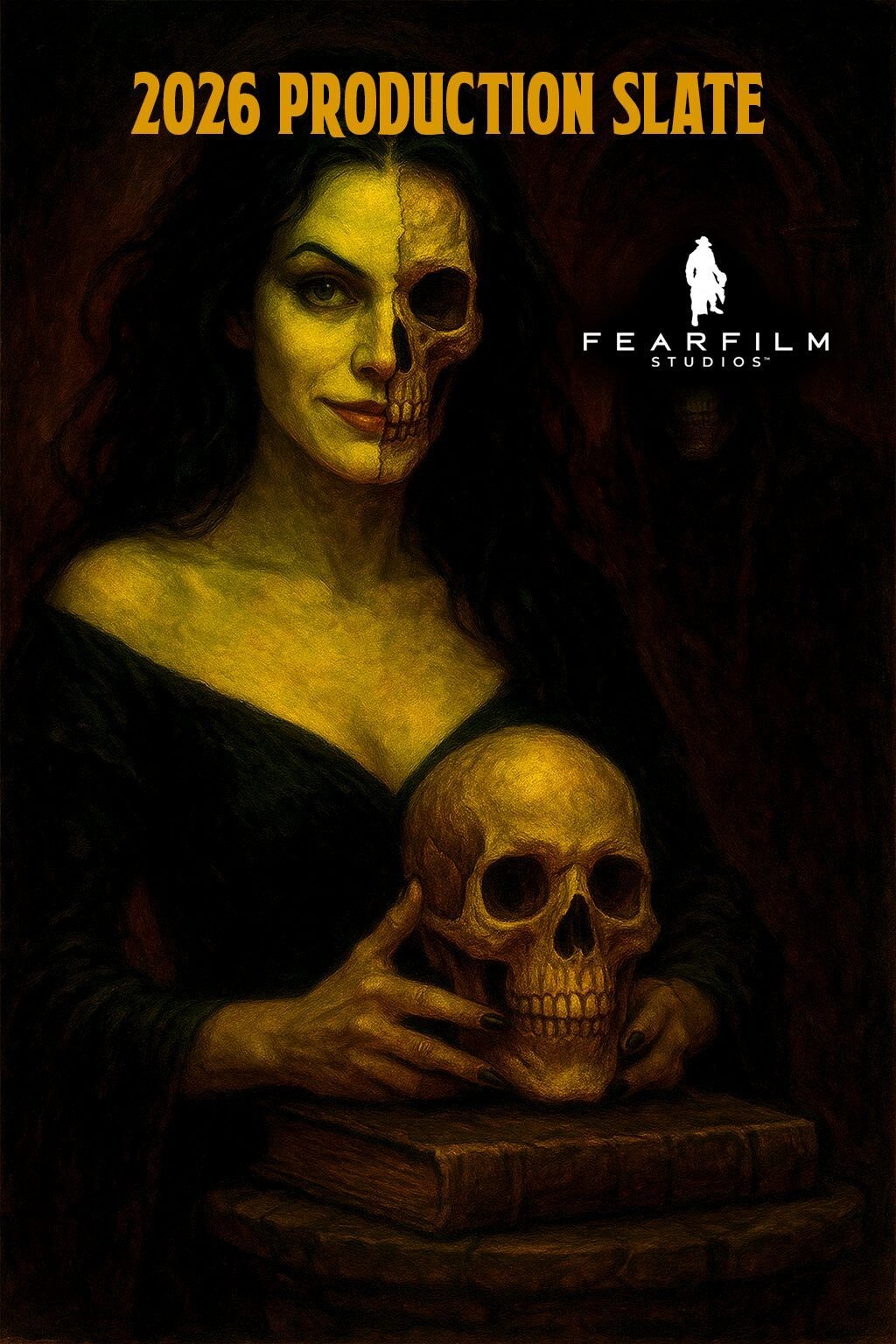 About 9 Shannon Scott as Cryptina, host of the upcoming horror anthology series The Crypt of Fear, blending classic horror style with modern cinematic storytelling.