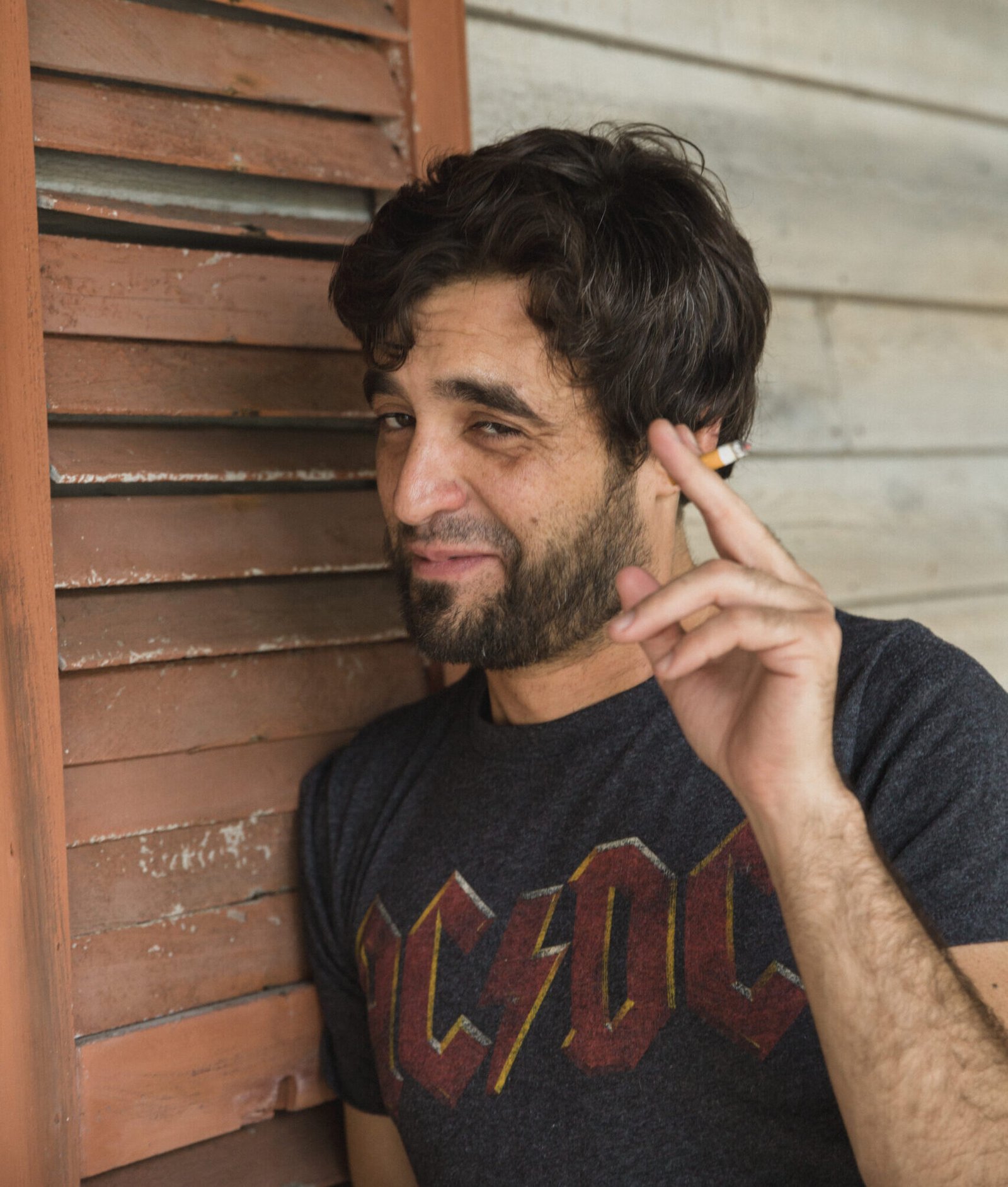 Headshot of Alberto Luis holding a cigarette, actor in Eddie’s Trailer Park