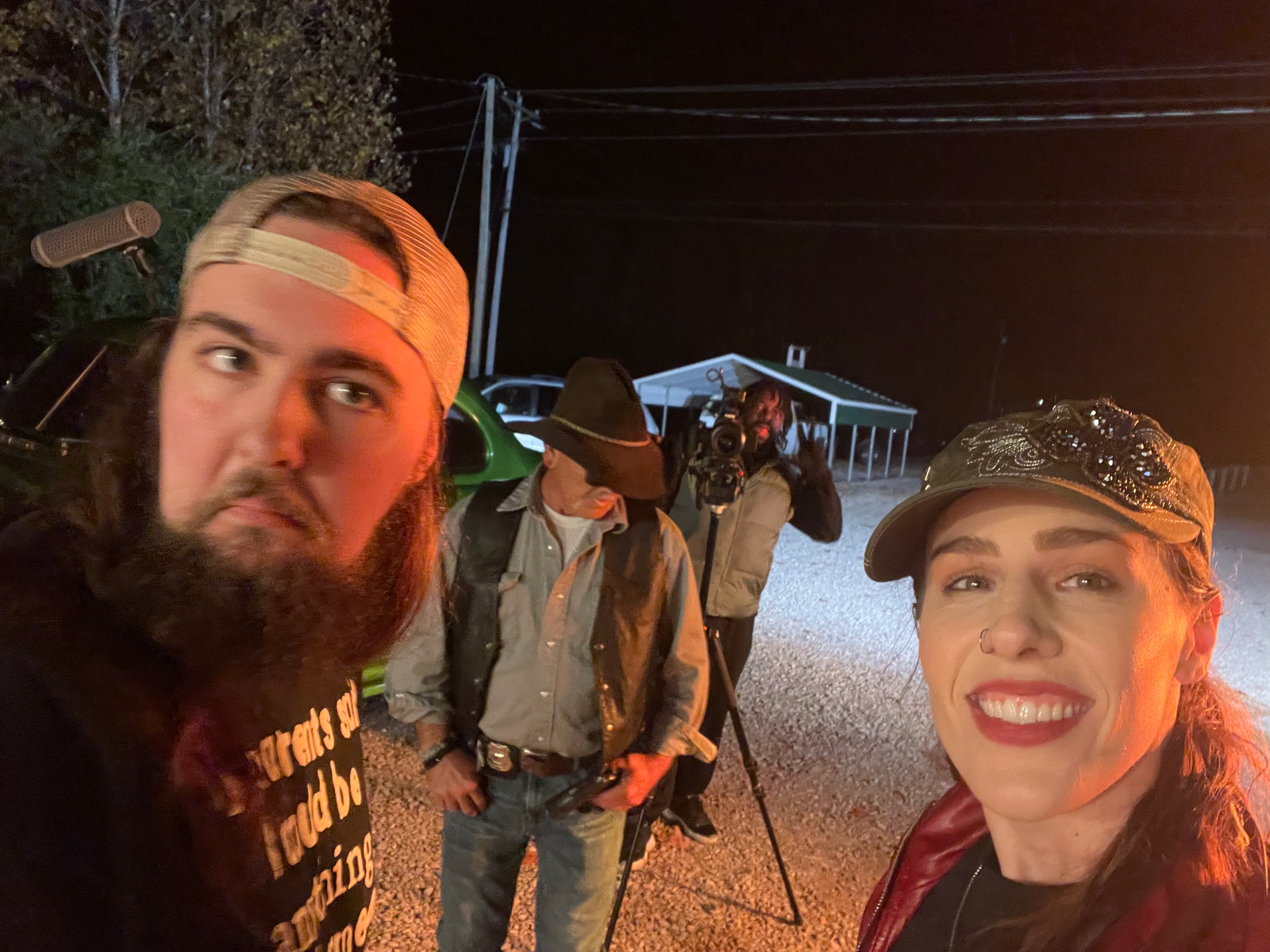 From Set to Red Carpet: The Journey of Eddie's Trailer Park Film 3 Actors on set in Waynesboro TN capturing the actor journey independent film at night