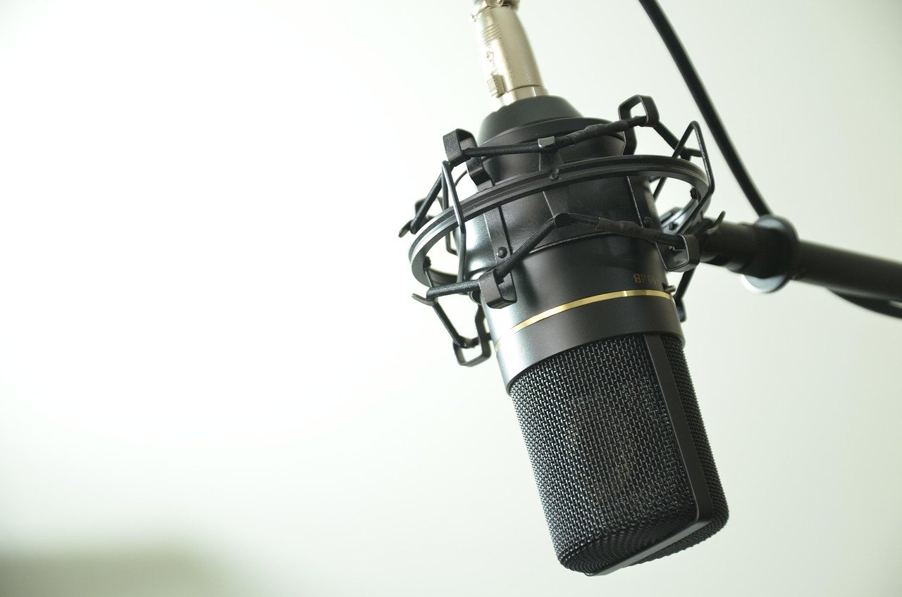 What Makes a Broadcast Quality Home Voice Over Studio? 4 Professional microphone used in a home recording studio for voice over and audio production